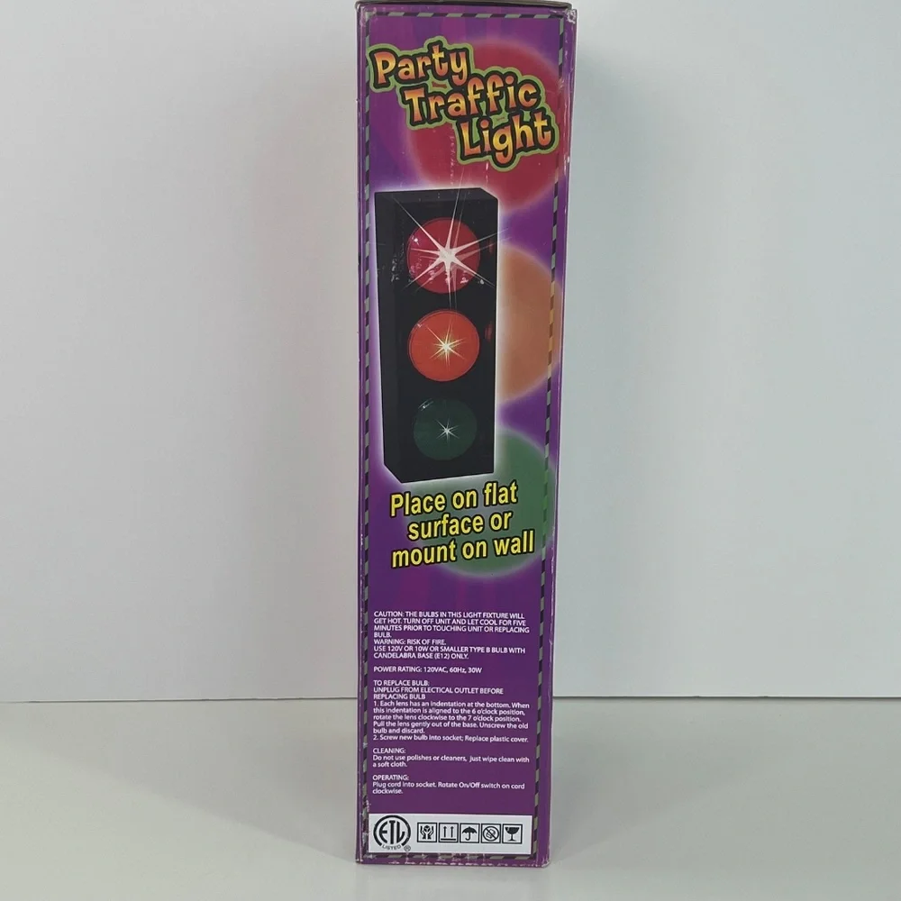 Party Traffic Light Blinking Lights Wall Mount Party Decor NIB Ages 14+ Novelty